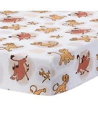 Lambs & Ivy Disney Baby Lion King Safari Fitted Crib Sheet - White