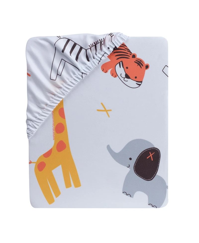 Bedtime Originals Baby Lollipop Jungle Microfiber Fitted Crib/Toddler Sheet