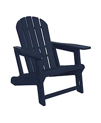 No-Tools Outdoor Hdpe Patio Adirondack Chair with Ottoman