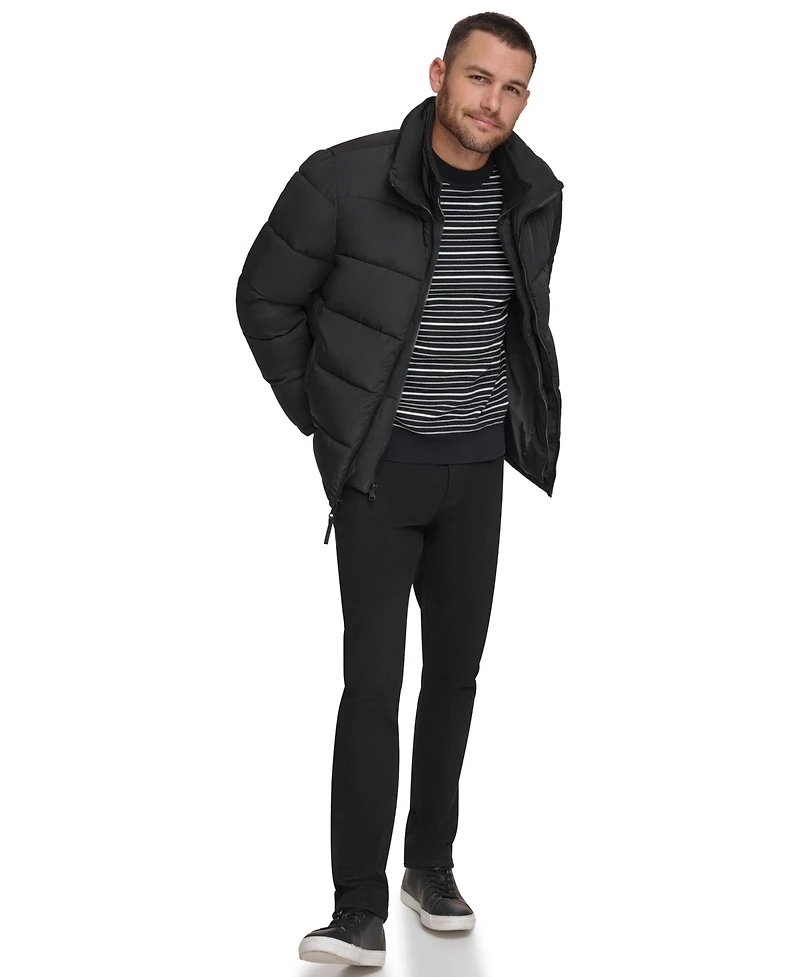 Calvin Klein Men's Puffer With Set Bib Detail, Created for Macy's