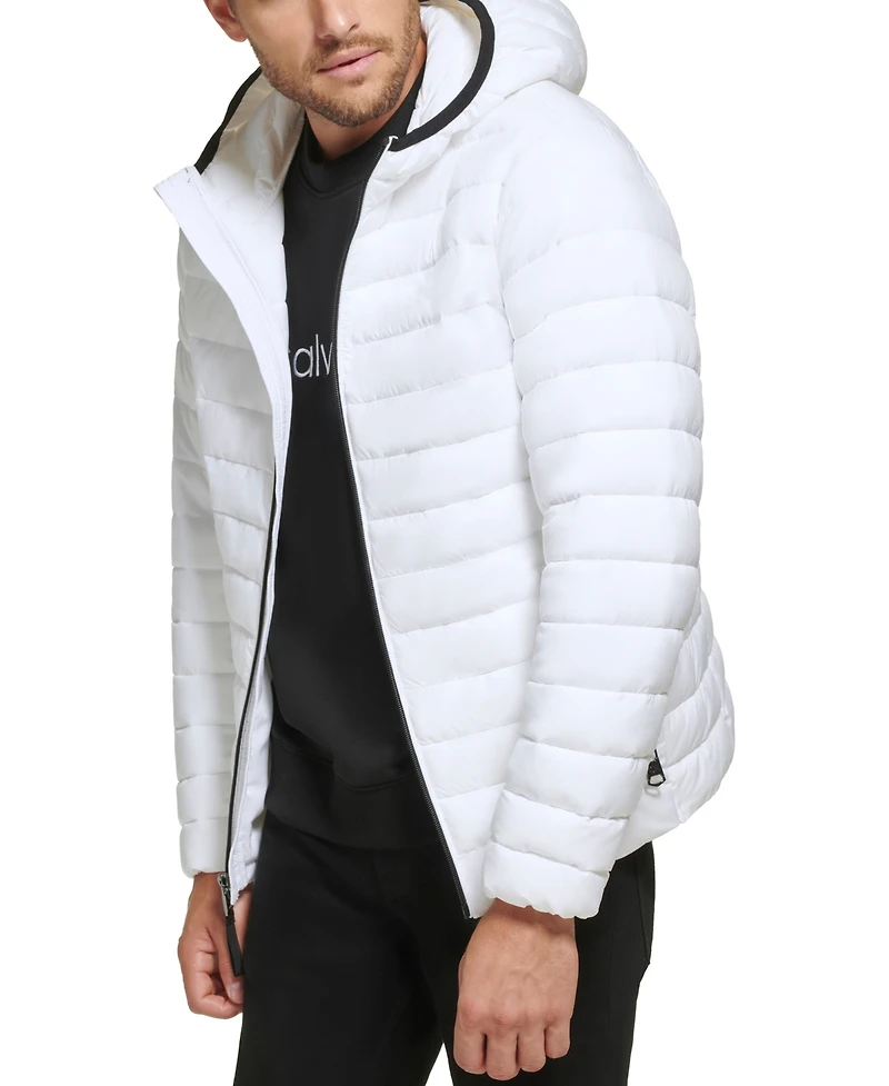 Calvin Klein Men's Hooded & Quilted Packable Jacket