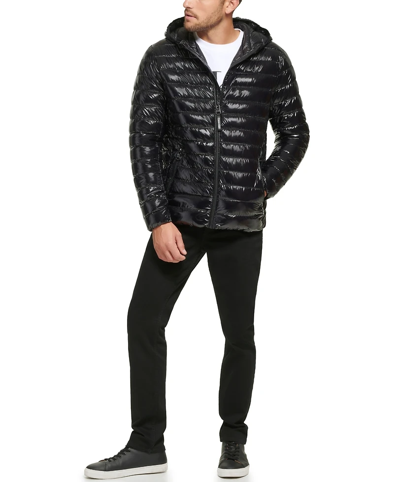 Calvin Klein Men's Hooded & Quilted Packable Jacket