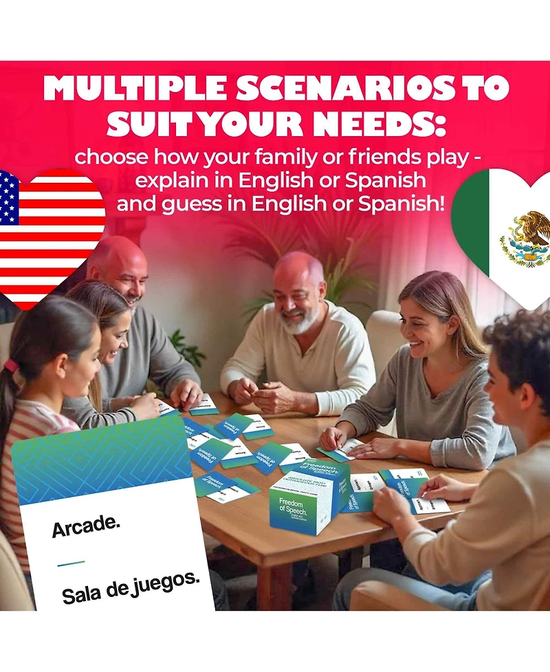 Quokka Juegos de Mesa en Espanol para la Familia – 500 Bilingual Spanish & English Card –Great for Game Nights