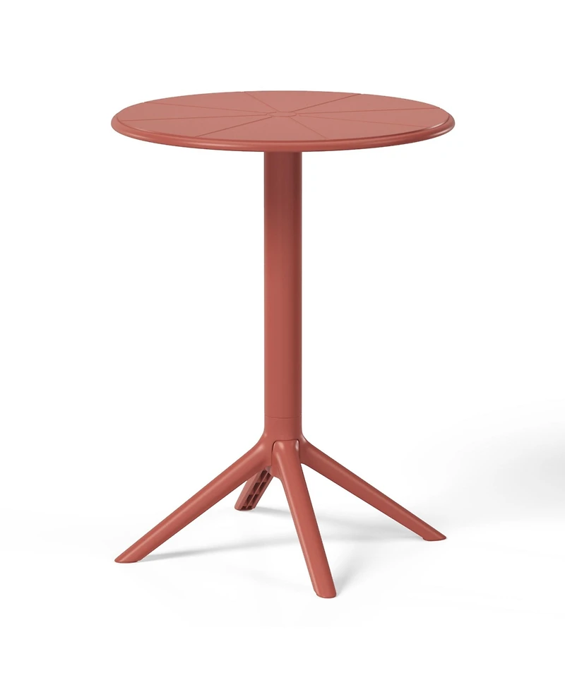 WestinTrends 3-Piece Outdoor Resin Patio Bistro Table Set with Stackable Patio Dining Side Chairs For 2