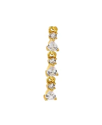by Adina Eden Cubic Zirconia Gold Plated Tennis Short Drop Cuff Earrings