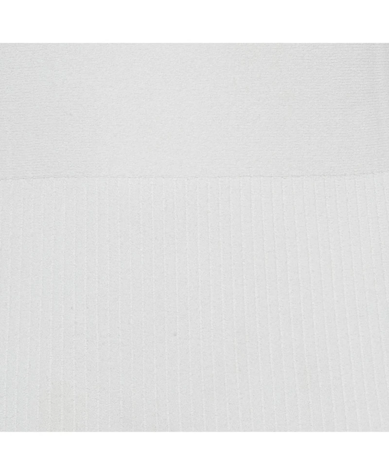 Pre-Owned Versace Women's White Floral Print Mesh And Knit Flared Midi Dress