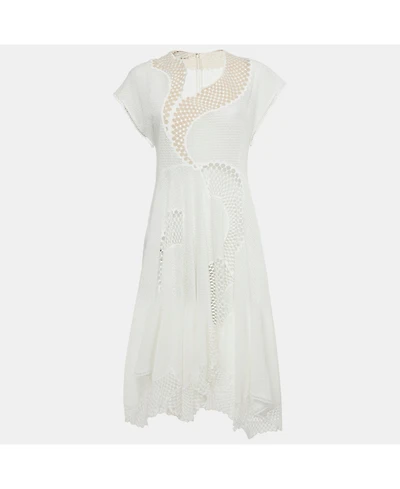 Pre-Owned Stella Mccartney Women's White Lace Asymmetric Dress