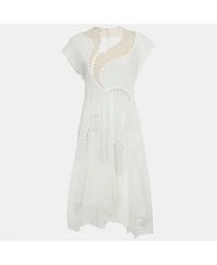 Pre-Owned Stella Mccartney Women's White Lace Asymmetric Dress