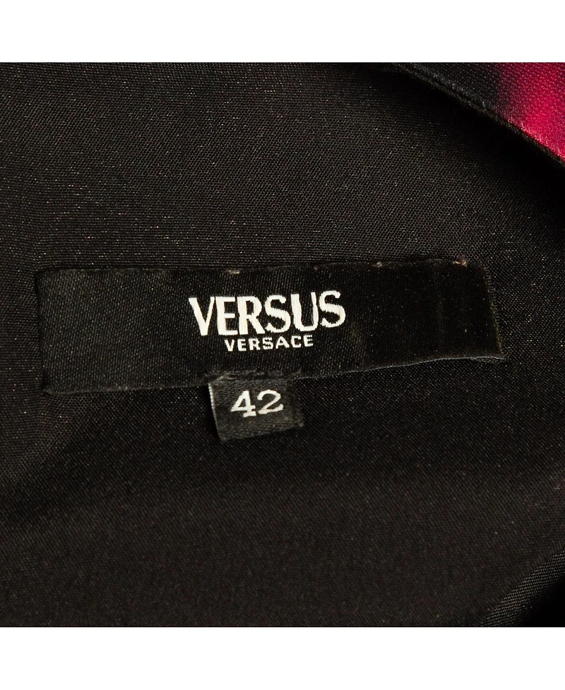 Pre-Owned Versace Women's Pre-Owned Versus Versace Pink Animal Print Zip Detail Mini Dress