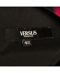 Pre-Owned Versace Women's Pre-Owned Versus Versace Pink Animal Print Zip Detail Mini Dress