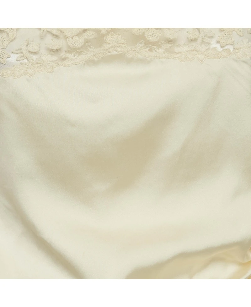 Pre-Owned Jacquemus Women's Cream Satin Asymmetrical Hem Saudade Slip Dress