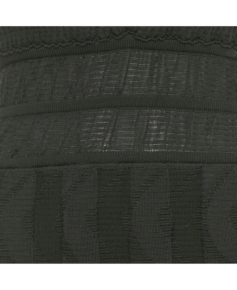 Pre-Owned Missoni Women's Black Knit Plunge Neck Tie Maxi Dress