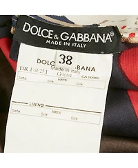 Pre-Owned Dolce & Gabbana Women's Multicolor Printed Silk Midi Dress