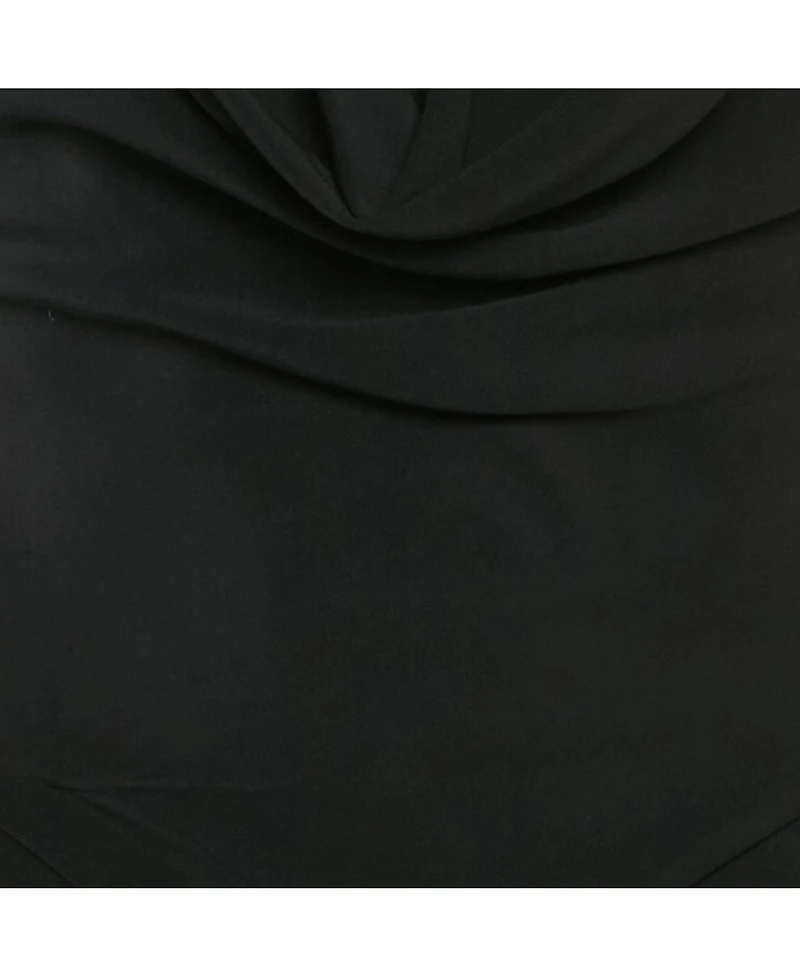 Pre-Owned Alexander Mcqueen Women's Pre-Owned Alexandre Mcqueen Black Crepe Cowl Neck Detail Knee-Length Dress