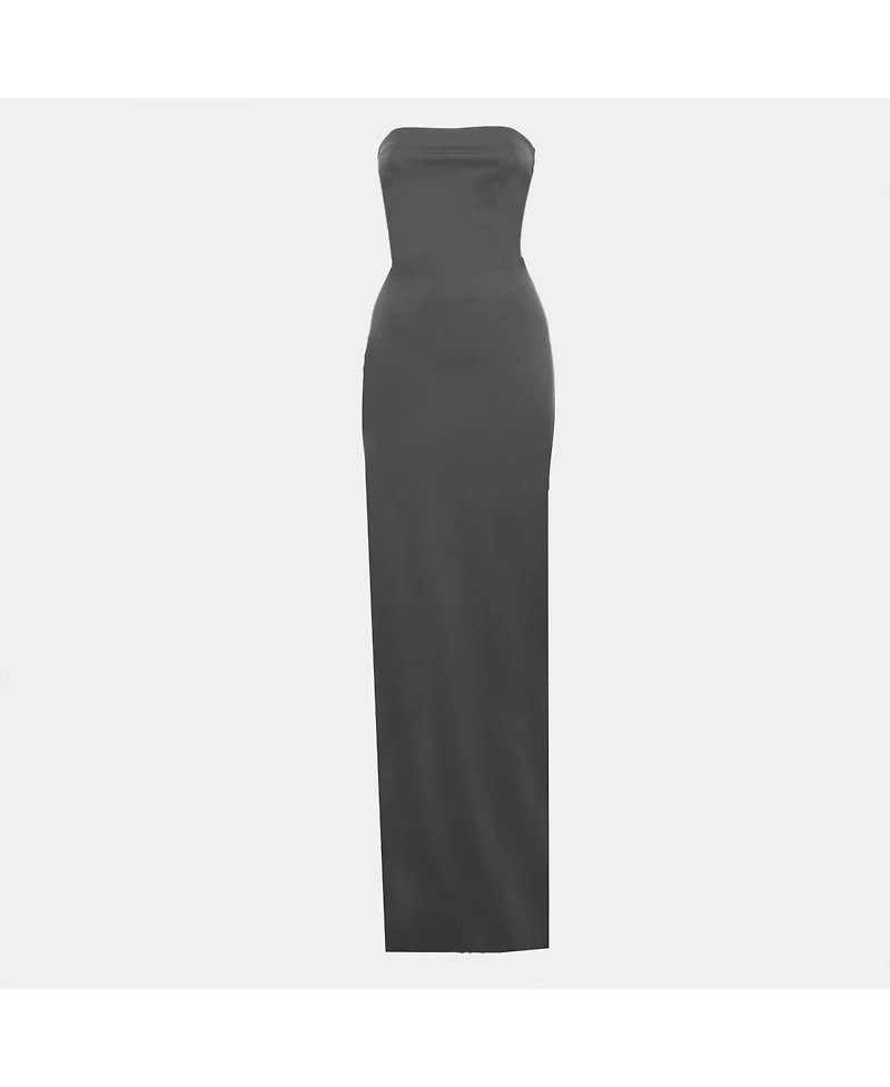 Pre-Owned Dolce & Gabbana Women's X Kim Grey Jersey Off-Shoulder Maxi Dress