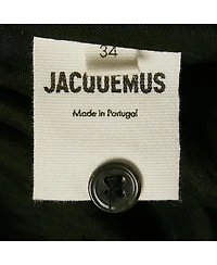 Pre-Owned Jacquemus Women's Black Crepe La Robe Bahia Draped Mini Dress