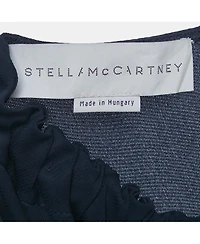 Pre-Owned Stella Mccartney Women's Navy Blue Georgette Chain Detail Mini Dress