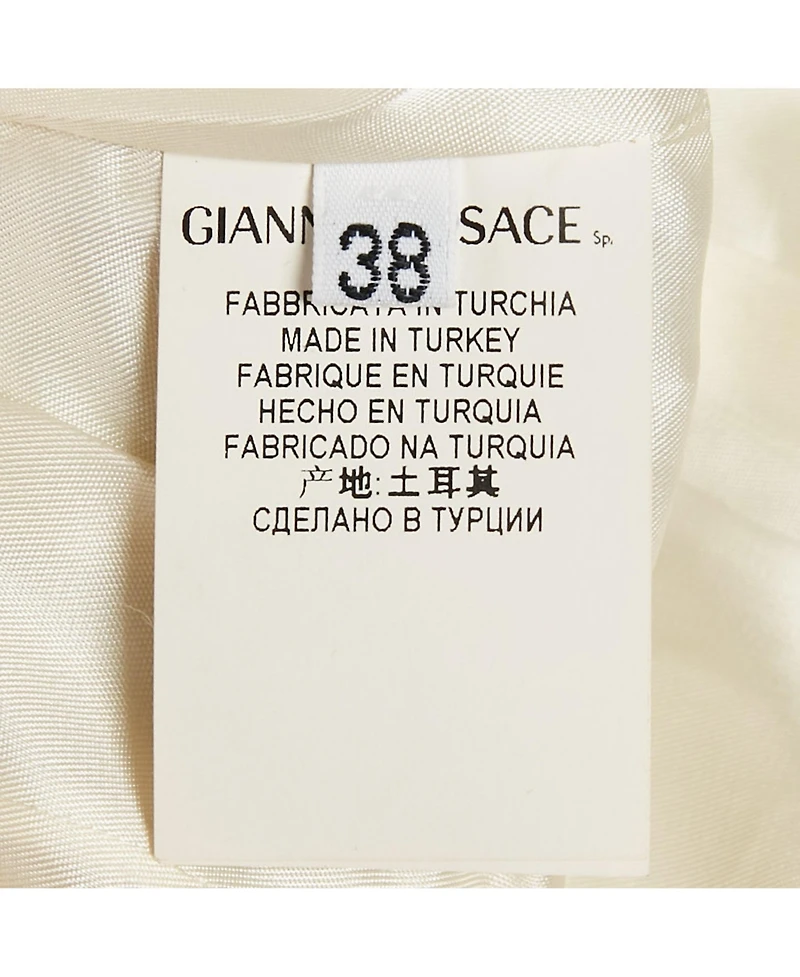 Pre-Owned Versace Women's Collection White Leather Sleeveless Mini Dress