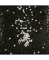 Pre-Owned Dolce & Gabbana Women's Black Sequin Mesh Sleeveless Short Dress