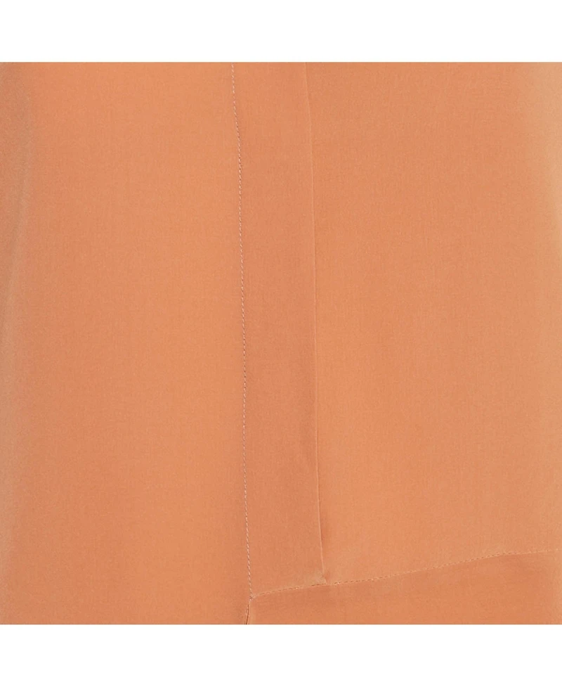 Pre-Owned Stella Mccartney Women's Peach/light Orange Silk Asymmetric Midi Dress