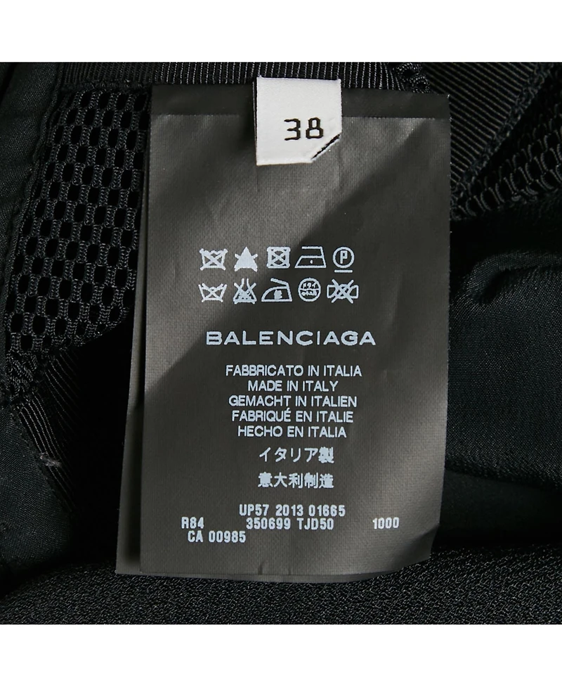 Pre-Owned Balenciaga Women's Black Crepe Shift Dress