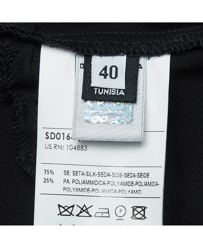 Pre-Owned Dolce & Gabbana Women's Pre-Owned D&g Black Lace And Satin Flared Short Dress