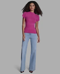 Bcbg Women's Tulip Sleeve Cinch Waist Pull-On Top