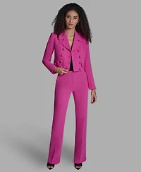 Bcbg Women's Cropped Double Breasted Collared Jacket