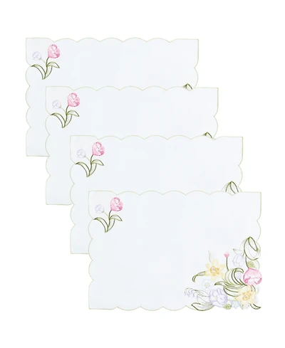 Elrene Embroidered Floral Cutwork Placemats, Set of 4