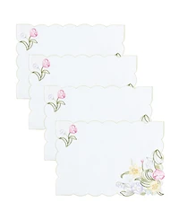 Elrene Embroidered Floral Cutwork Placemats, Set of 4