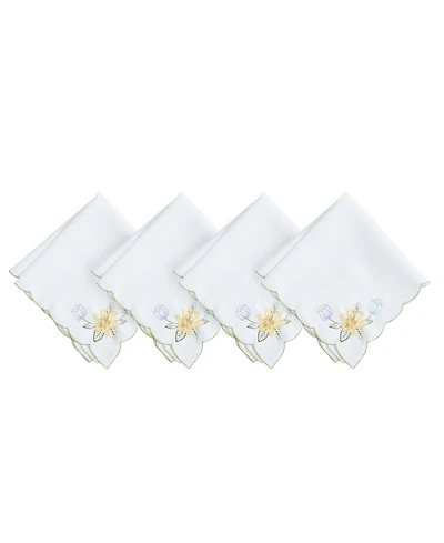 Elrene Embroidered Floral Napkins, Set of 4