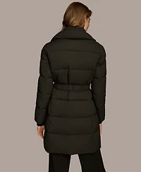 Donna Karan New York Women's Belted Bibbed Puffer Coat