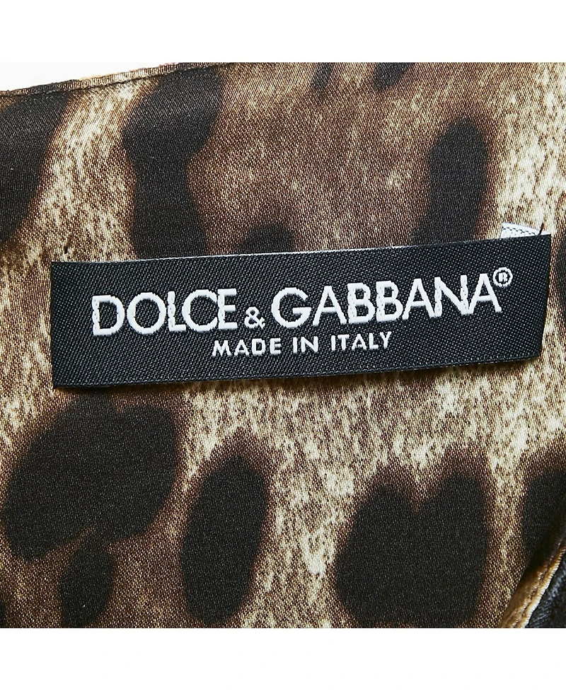 Pre-Owned Dolce & Gabbana Women's Black Floral Print Jacquard Cotton Blend Sleeveless Mini Dress