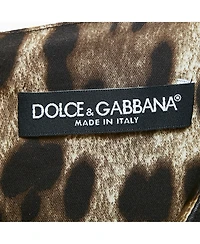 Pre-Owned Dolce & Gabbana Women's Black Floral Print Jacquard Cotton Blend Sleeveless Mini Dress