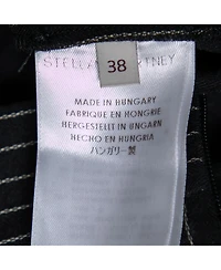 Pre-Owned Stella Mccartney Women's Black Cotton Striped Flared Mini Skirt