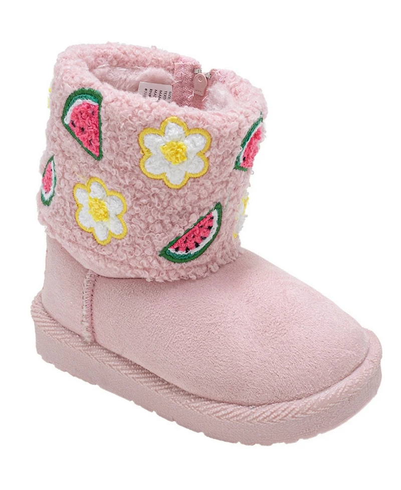 Bebe Girls' Toddler 5T-10T Embroidered Winter Boots
