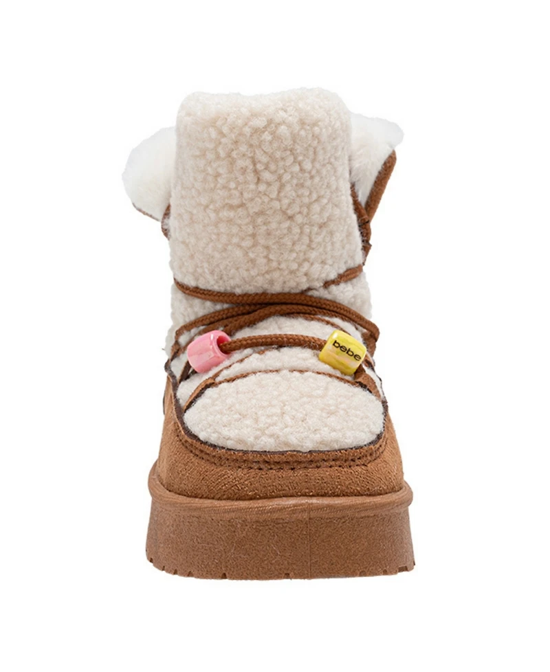 Bebe Girls' Toddler 5T-10T Lace-Up Winter Boots