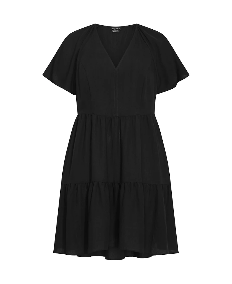 City Chic Plus Frill Mini Dress
