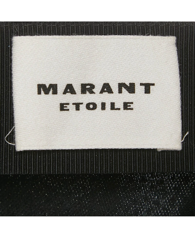 Pre-Owned Isabel Marant Women's Etoile Black Glittered Velvet Alyssa Midi Skirt