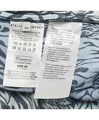 Pre-Owned Stella Mccartney Women's Blue Printed Crepe De Chine Midi Skirt