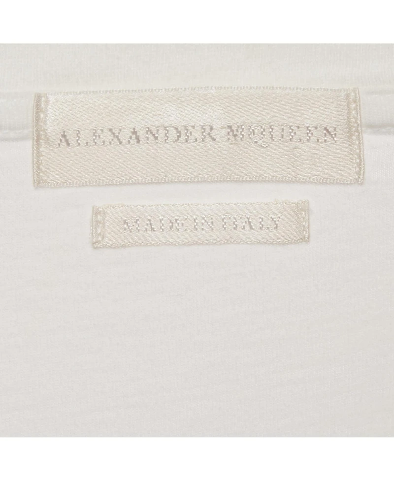 Pre-Owned Alexander Mcqueen Women's Embroidered Jersey V-Neck T-Shirt