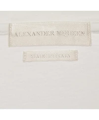 Pre-Owned Alexander Mcqueen Women's Embroidered Jersey V-Neck T-Shirt