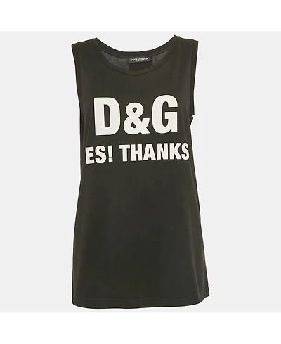 Pre-Owned Dolce & Gabbana Women's Printed Cotton Tank Top