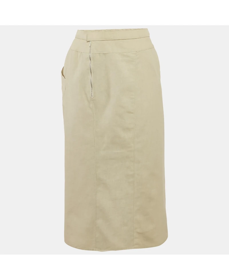 Pre-Owned Chloe Women's Pre-Owned Chloé Vintage Cream Cotton Pencil Skirt