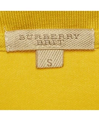 Pre-Owned Burberry Women's Brit Logo Foil Print Cotton Polo T-Shirt