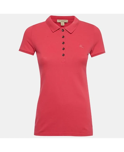 Pre-Owned Burberry Women's BritCotton Pique Polo T-Shirt