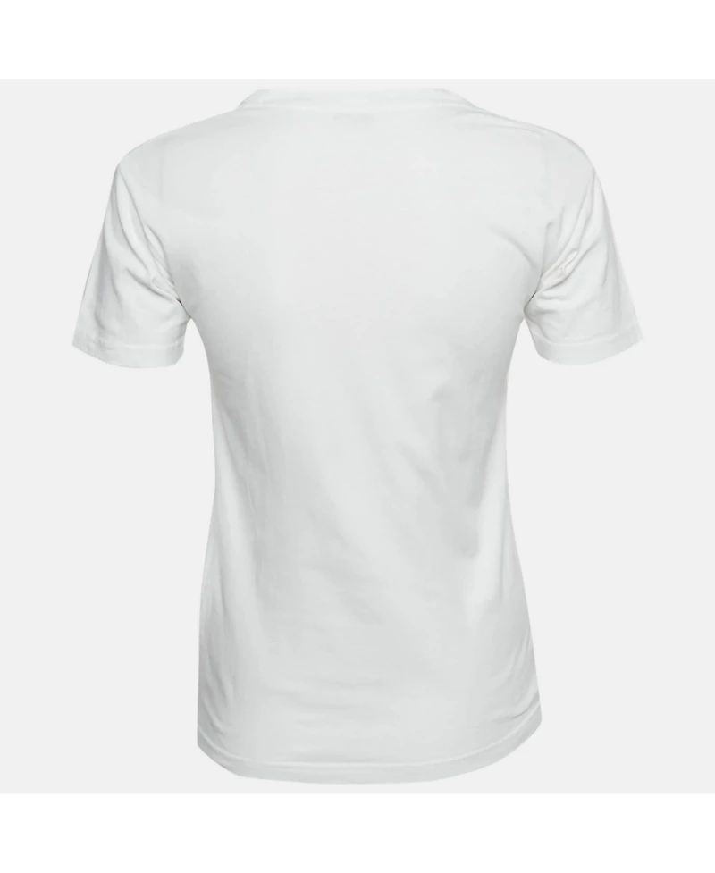 Pre-Owned Balenciaga Women's Logo Embroidered Jersey T-Shirt