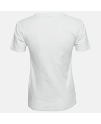 Pre-Owned Balenciaga Women's Logo Embroidered Jersey T-Shirt