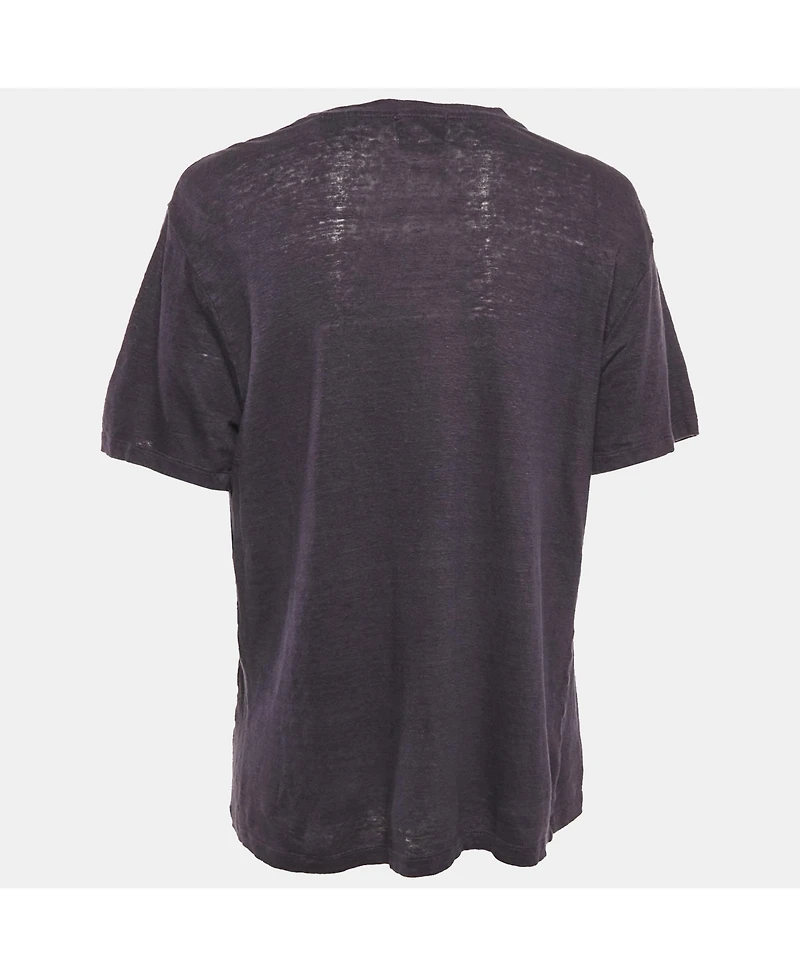 Pre-Owned Isabel Marant Women's Etoile Logo Print Linen Knit Zewel T-Shirt