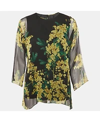 Pre-Owned Dolce & Gabbana Women's Floral Print Long Sleeve Blouse